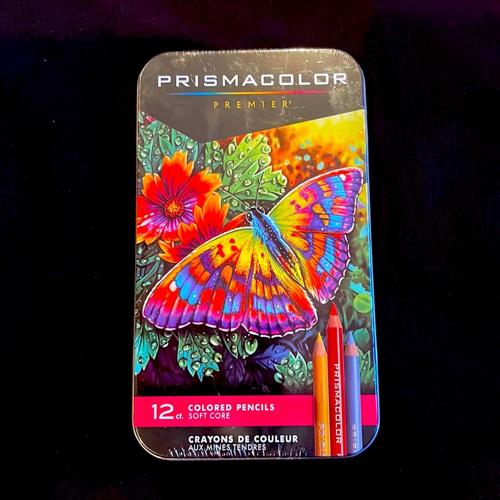 NEW PRIMACOLOR PREMIER Artist Quality Colored Pencil Soft Core Set in Silver Tin